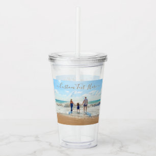 Upload Your Photo Add Custom Text Acrylic Tumbler