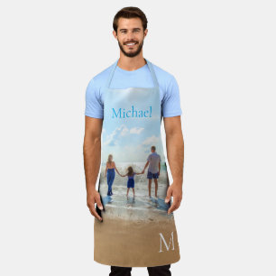Upload Your Photo Apron Gift Add Name and Letter