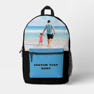 Upload Your Photo Backpack Gift Add Custom Text