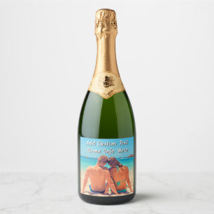 Upload Your Photo Bottle Labels Personalised Text