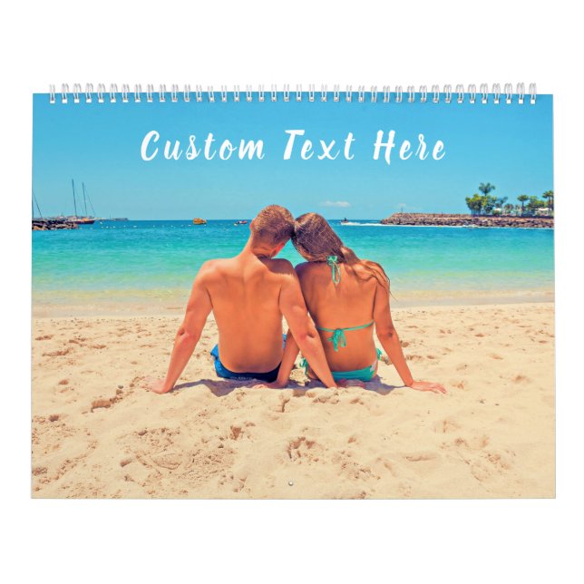 Upload Your Photo Calendar Gift with Text Name (Cover)