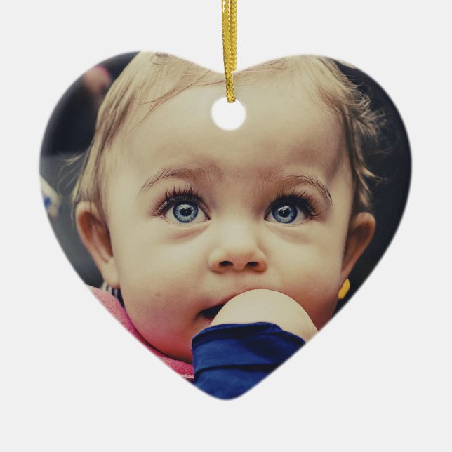 Upload your photo ceramic tree decoration (Front)