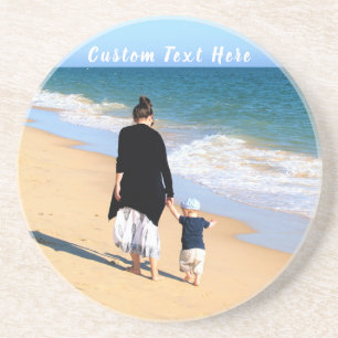Upload Your Photo Coaster Gift Personalised Text