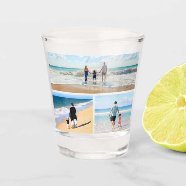 Upload Your Photo Collage Shot Glass Gift (Front)