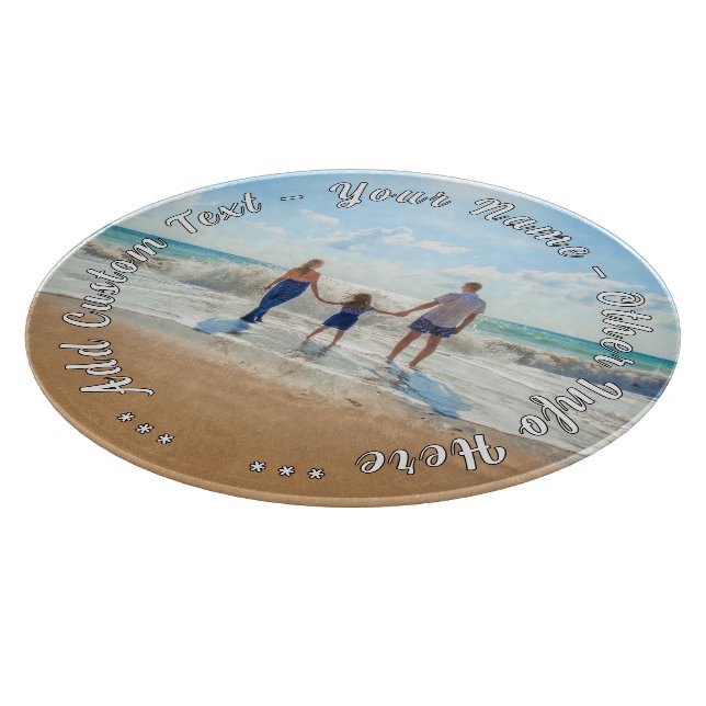Upload Your Photo Cutting Board Gift Custom Text (Corner)