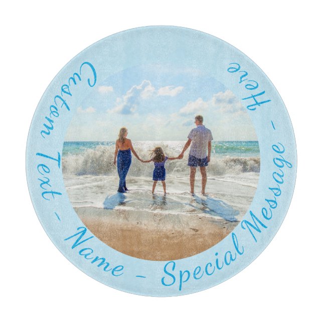 Upload Your Photo Cutting Board Gift Custom Text (Front)