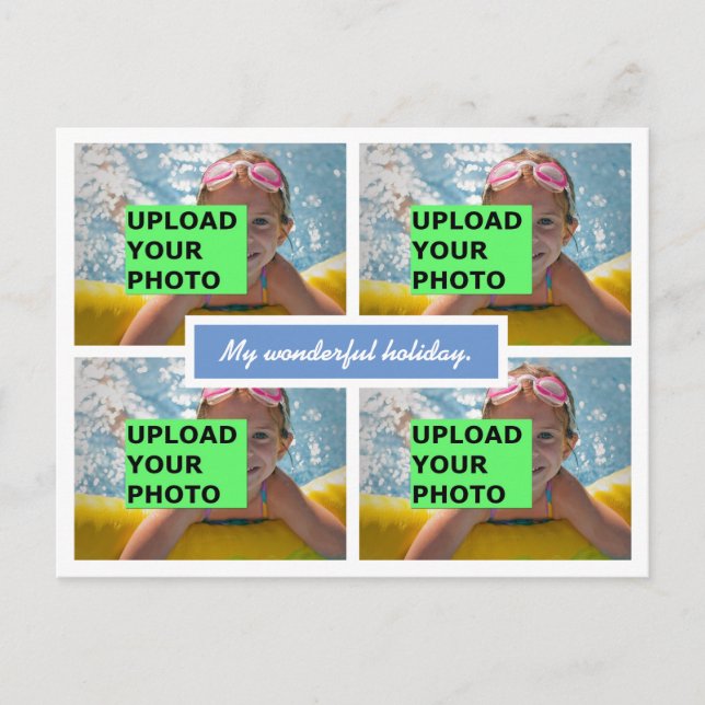 Upload your photo holiday postcard (Front)