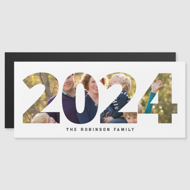 Upload Your Photo in New Year Number 2024 (Front/Back)