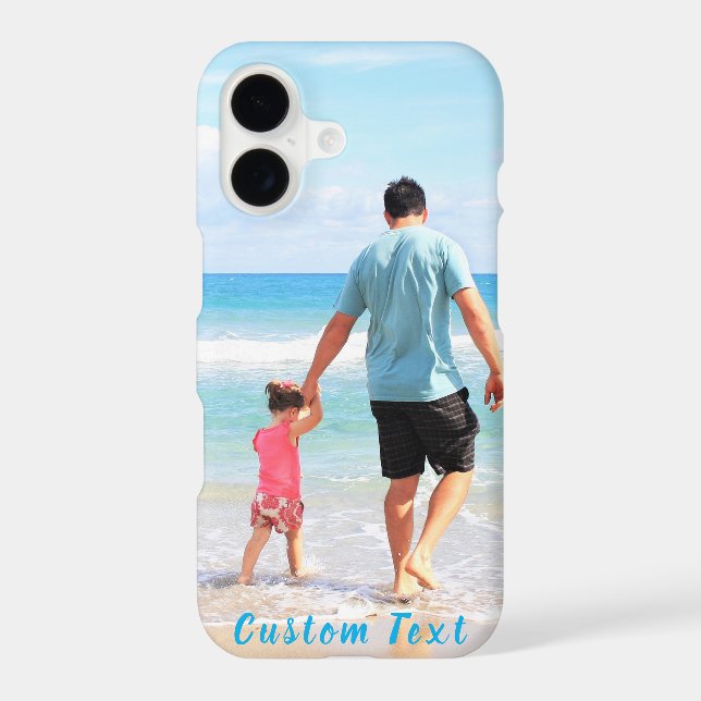 Upload Your Photo iPhone Case Personalised Text (Back)