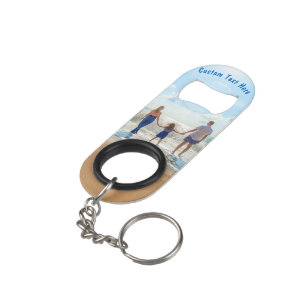 Upload Your Photo Keychain Bottle Opener with Text