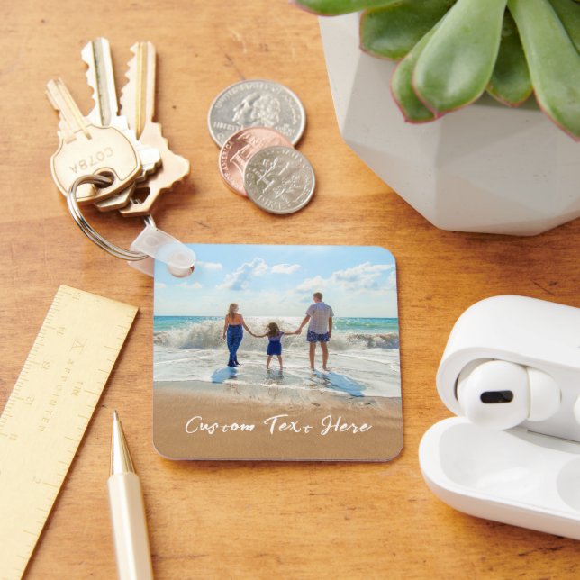 Upload Your Photo Keychain Personalised Text (Desk)