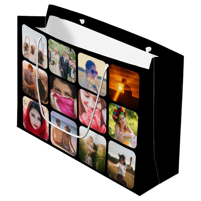 Upload your photo large gift bag (Front Angled)