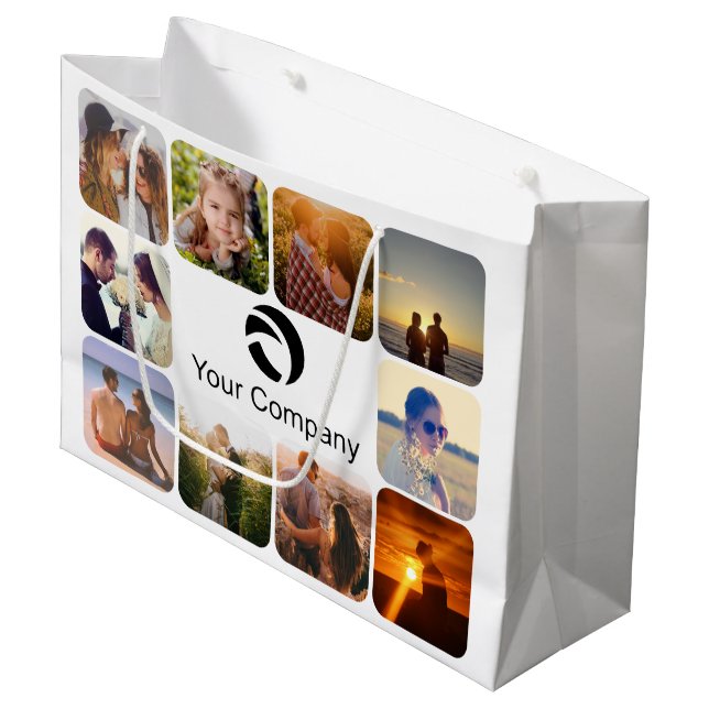 Upload your photo large gift bag (Front Angled)