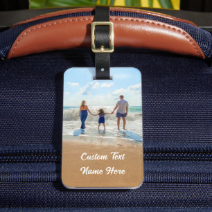 Upload Your Photo Luggage Tag Personalised Text