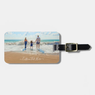 Upload Your Photo Luggage Tag Personalised Text