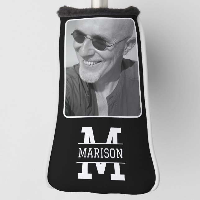 Upload your photo monogrammed golf head cover (Rotate 90)