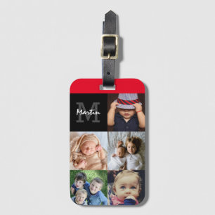 Upload your photo monogrammed luggage tag