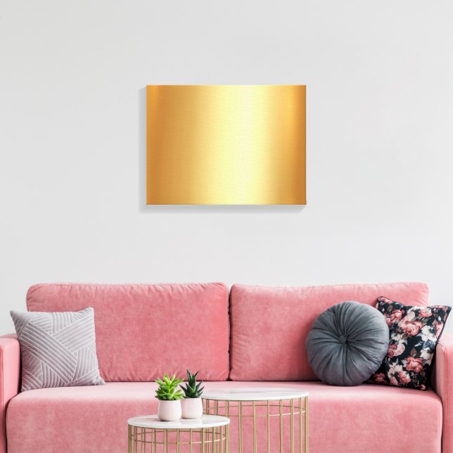 Upload Your Photo on Glamorous Gold Background Canvas Print (Insitu(LivingRoom))