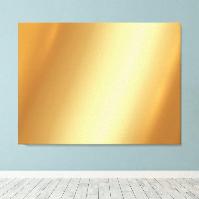 Upload Your Photo on Gold Background Extra Large Canvas Print (Insitu(Wood Floor))