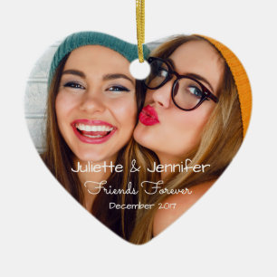 Upload your photo   personalise with names, dates ceramic tree decoration