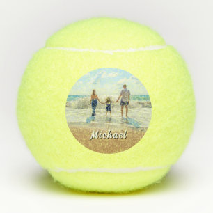 Upload Your Photo Tennis Balls Personalised Name