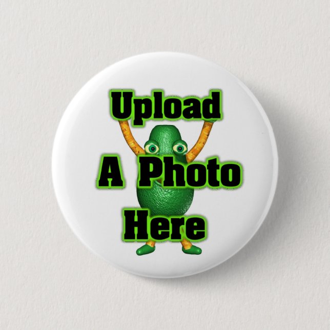 Upload your photo to template products 6 cm round badge (Front)