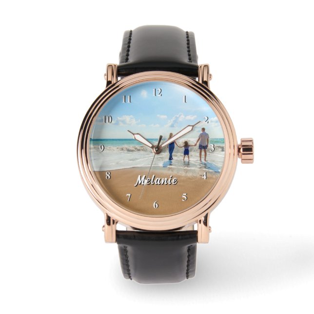 Upload Your Photo Watch Gift Add Custom Text (Front)