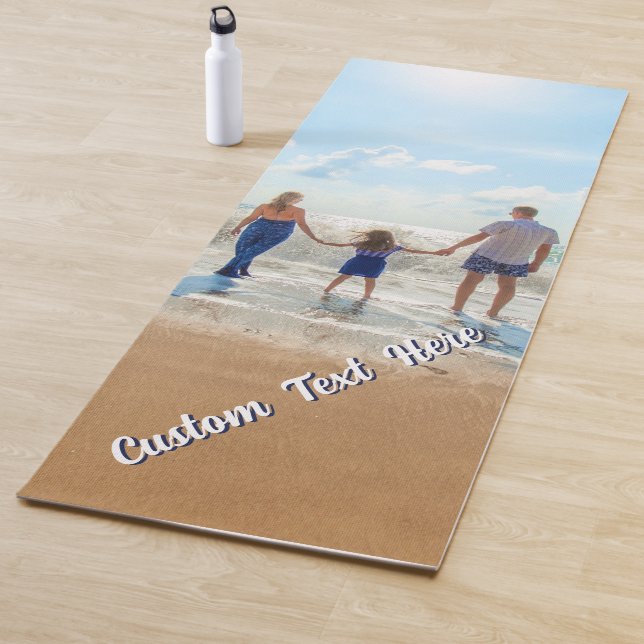 Upload Your Photo Yoga Mat Add Text Name (In Situ)