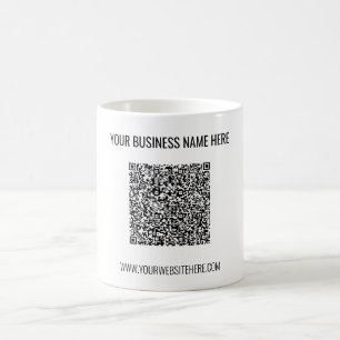 Upload Your QR Code Add Text Branded Coffee Mug