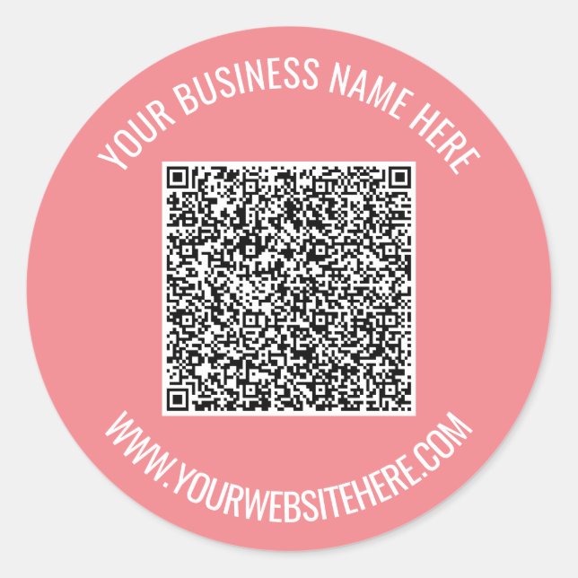 Upload Your QR Code Add Text Info Stickers Example (Front)