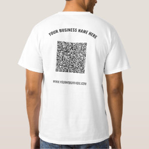 Upload Your QR Code Branded T-Shirt Add Text Info