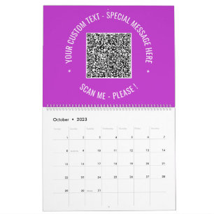 Upload Your QR Code Calendar Example Add Text Info