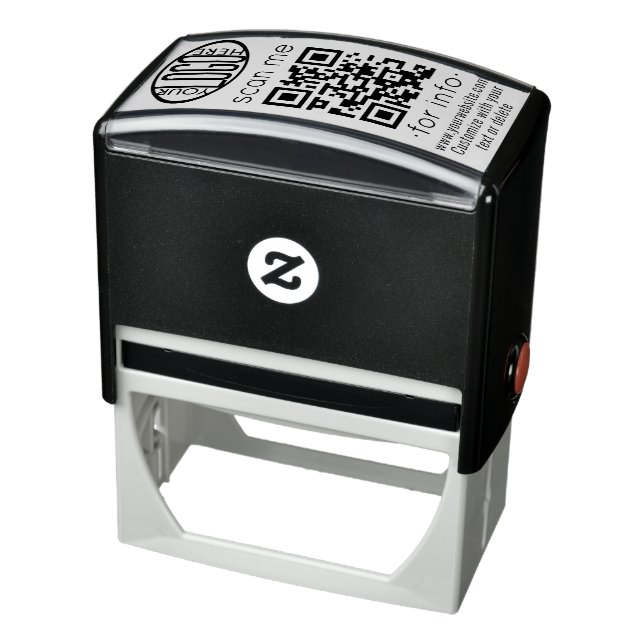 Upload Your QR Code & Logo Modern Promotional Self-inking Stamp (Product)