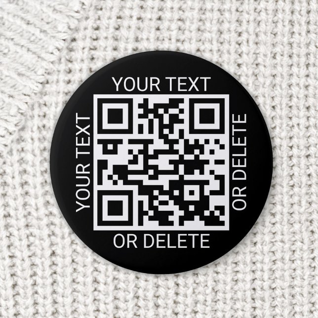 Upload Your QR Code Modern Website or Payment App 6 Cm Round Badge (Creator Uploaded)