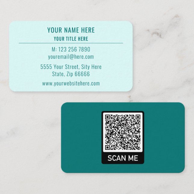 Upload Your QR Code Personalised Business Cards (Front/Back)
