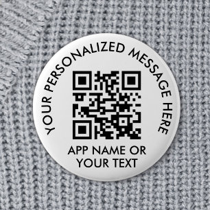 Upload Your QR Code Simple Payment App or Website 6 Cm Round Badge