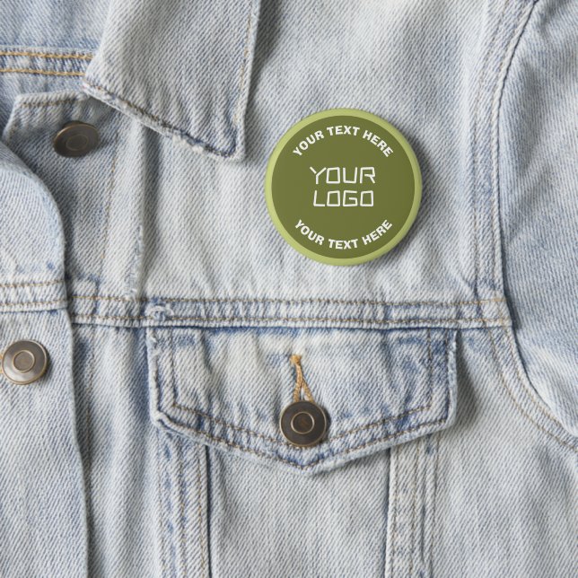 Uploaded Logo or Design & Editable Text Any Colour 6 Cm Round Badge (In Situ)
