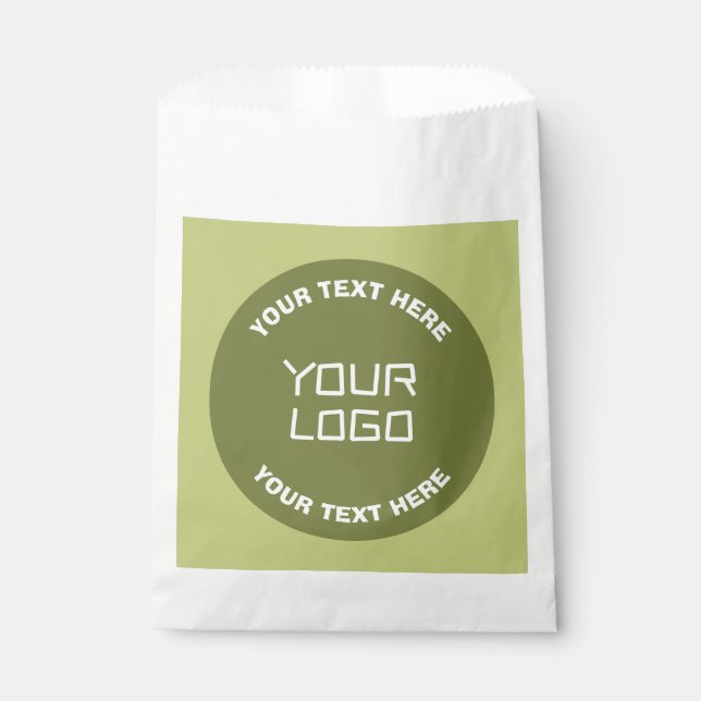 Uploaded Logo or Design & Editable Text Any Colour Favour Bags (Front)
