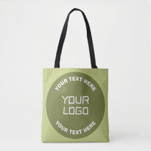 Uploaded Logo or Design & Editable Text Any Colour Tote Bag