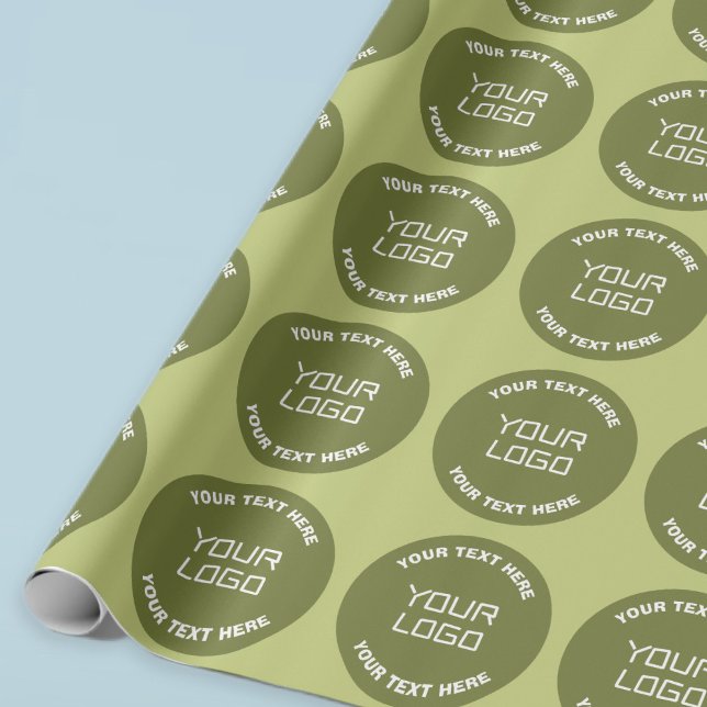 Uploaded Logo or Design & Editable Text Any Colour Wrapping Paper (Creator Uploaded)