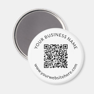Uploaded QR code Template with Editable Text Magnet