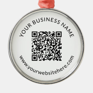 Uploaded QR code Template with Editable Text Metal Tree Decoration