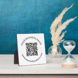 Uploaded QR code Template with Editable Text Plaque