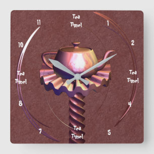 Upon Reflection Square Wall Clock