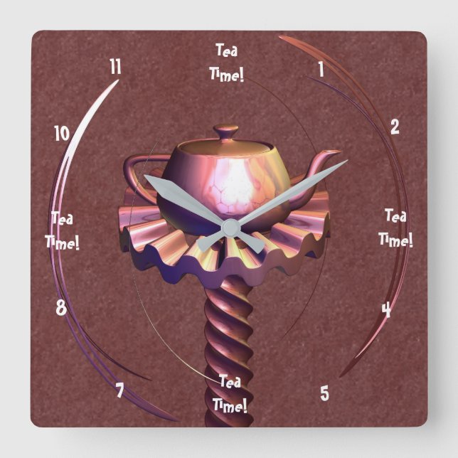 Upon Reflection Square Wall Clock (Front)