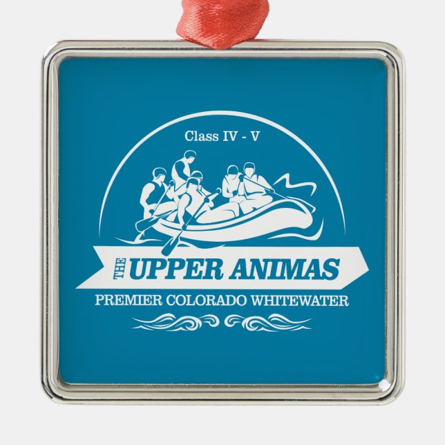 Upper Animas River (rafting 2) Metal Tree Decoration (Front)