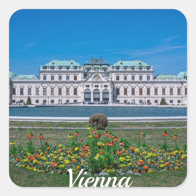 Upper Belvedere palace in Vienna, Austria Square Sticker (Front)