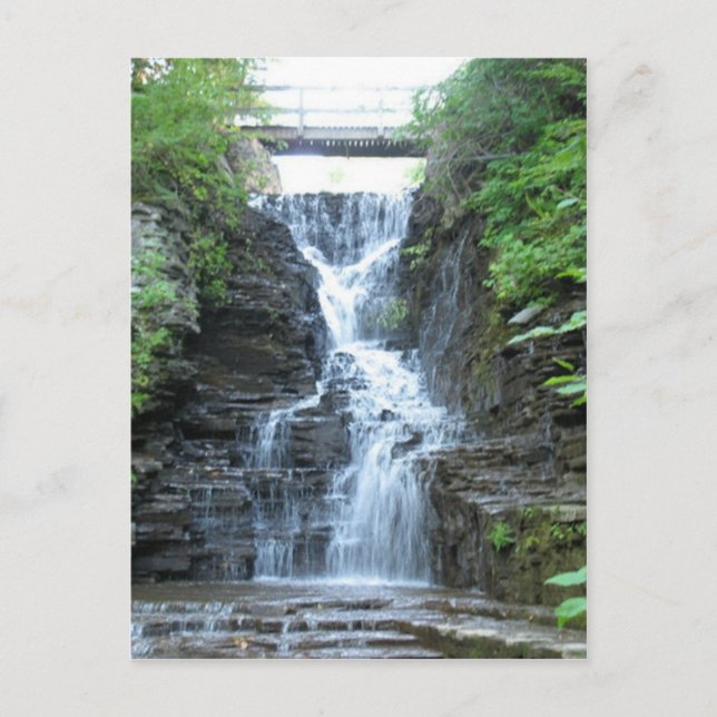 Upper Buttermilk Falls Ithaca, NY Postcard (Front)