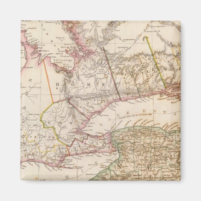 Upper Canada, NY, Penn, Mich Magnet (Front)