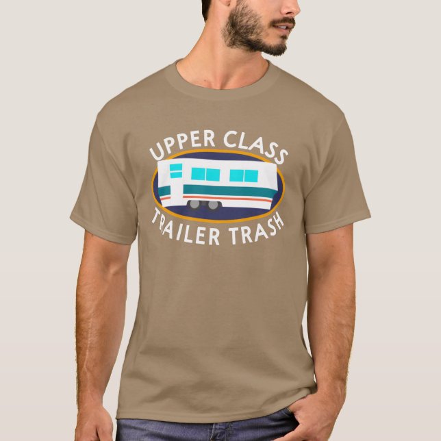 Upper Classrailerrash I Camping friends T-Shirt (Front)